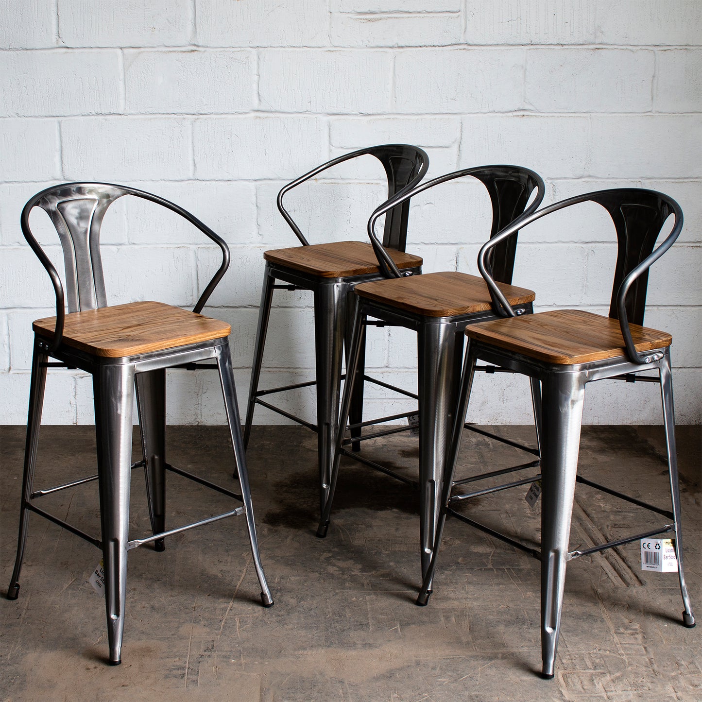 5PC Lodi Table & Licata Bar Stool Set - Steel