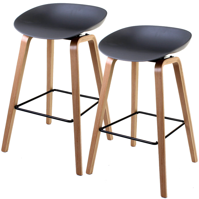 Benevento Bar Stool - Grey - Set of 2