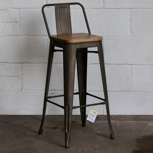 Tuscany Bar Stool - Gun Metal Grey