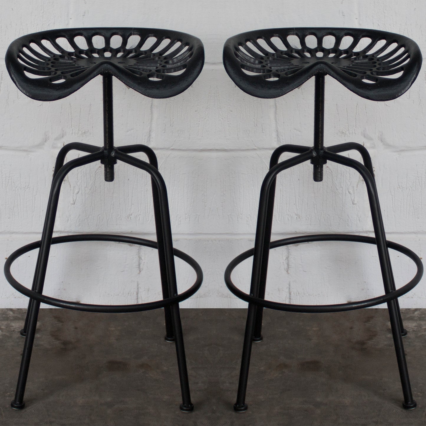Arezzo Tractor Bar Stools - Black