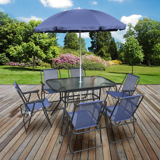 Caen 8PC Furniture Set Navy