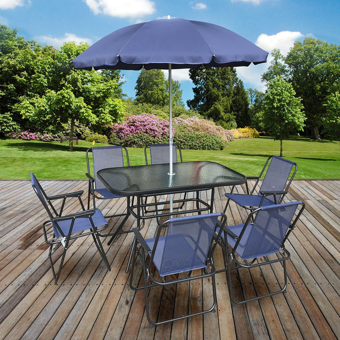 Caen 8PC Furniture Set Navy