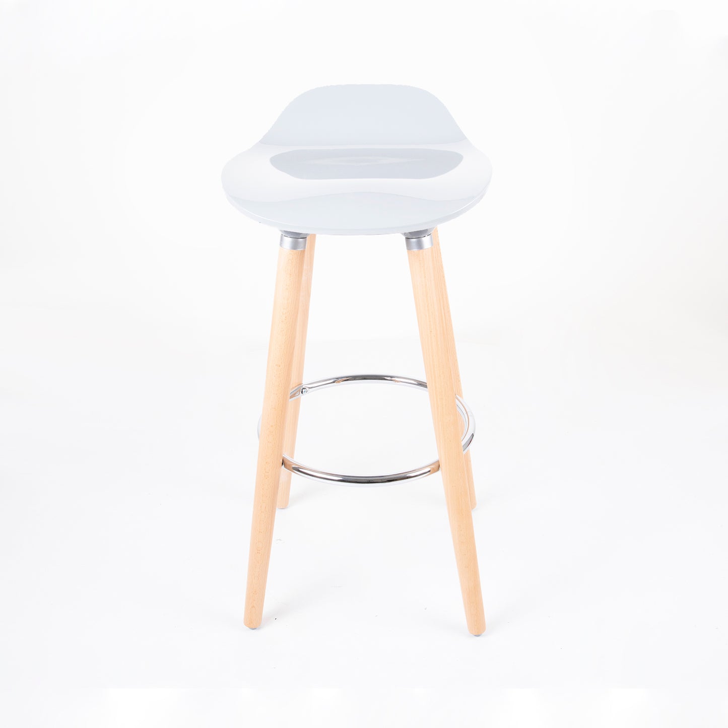 Pack of 2 ABS Bar Stool Round - White