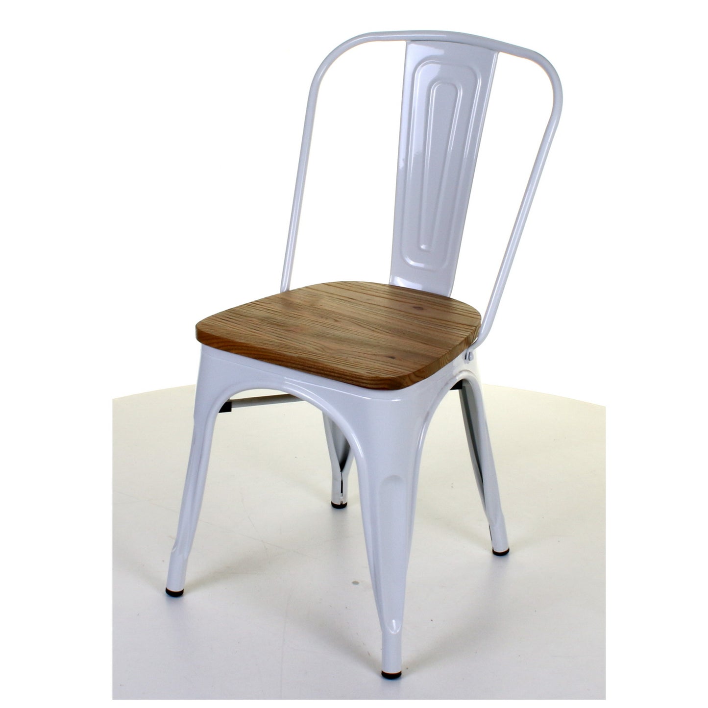 5PC Enna Table Palermo Chair & Rho Stool Set - White