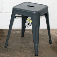 5PC Enna Table Siena Chair & Castel Stool Set - Graphite Grey
