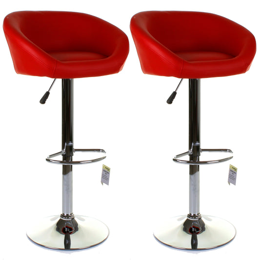 Asti Bar Stool - Red - Set of 2