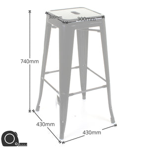3PC Lodi Table & Orvieto Bar Stool Set - Onyx Matt Black
