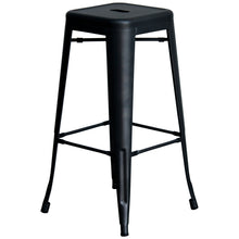3PC Lodi Table & Orvieto Bar Stool Set - Onyx Matt Black