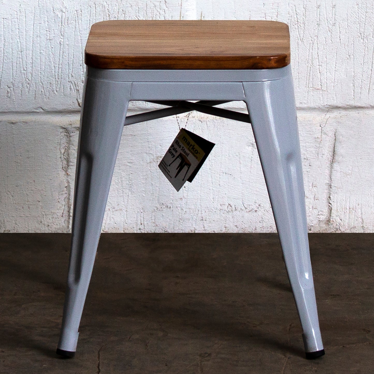Rho Bar Stool - Pale Grey
