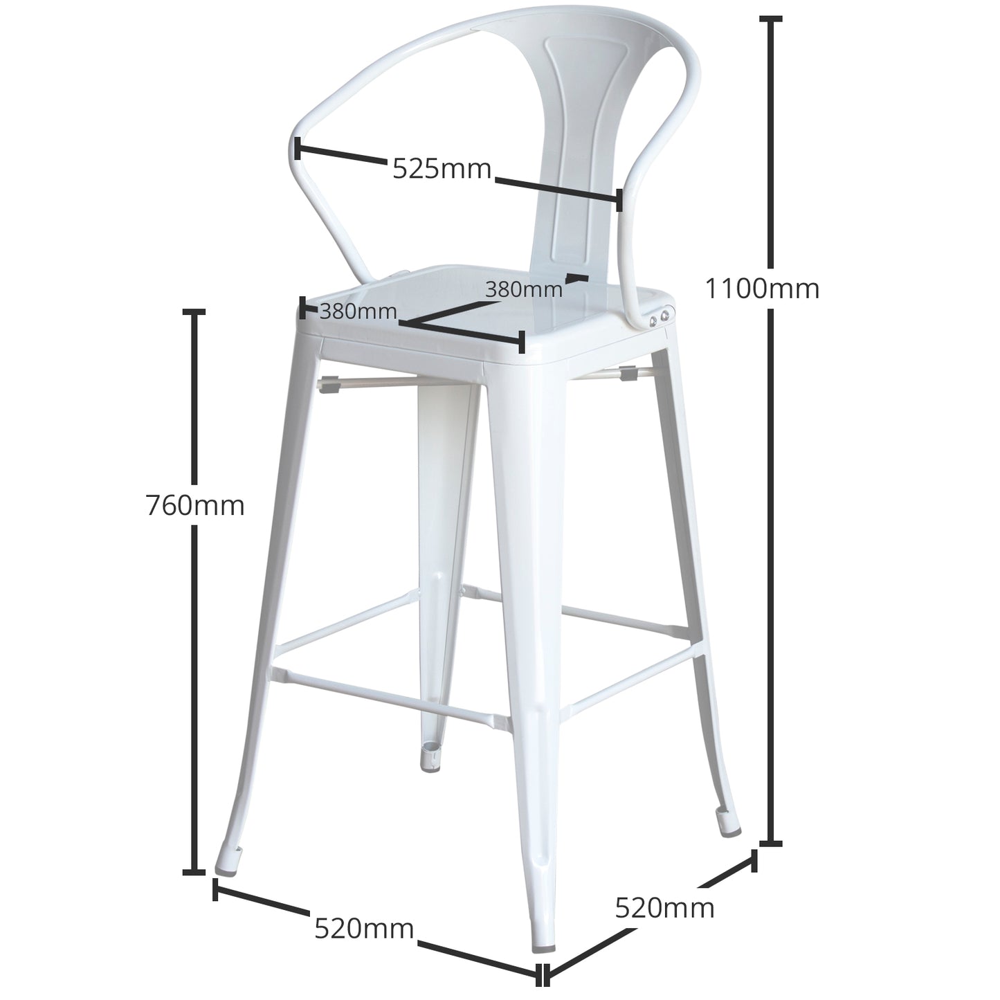 5PC Lodi Table & Favara Bar Stool Set - Gun Metal Grey