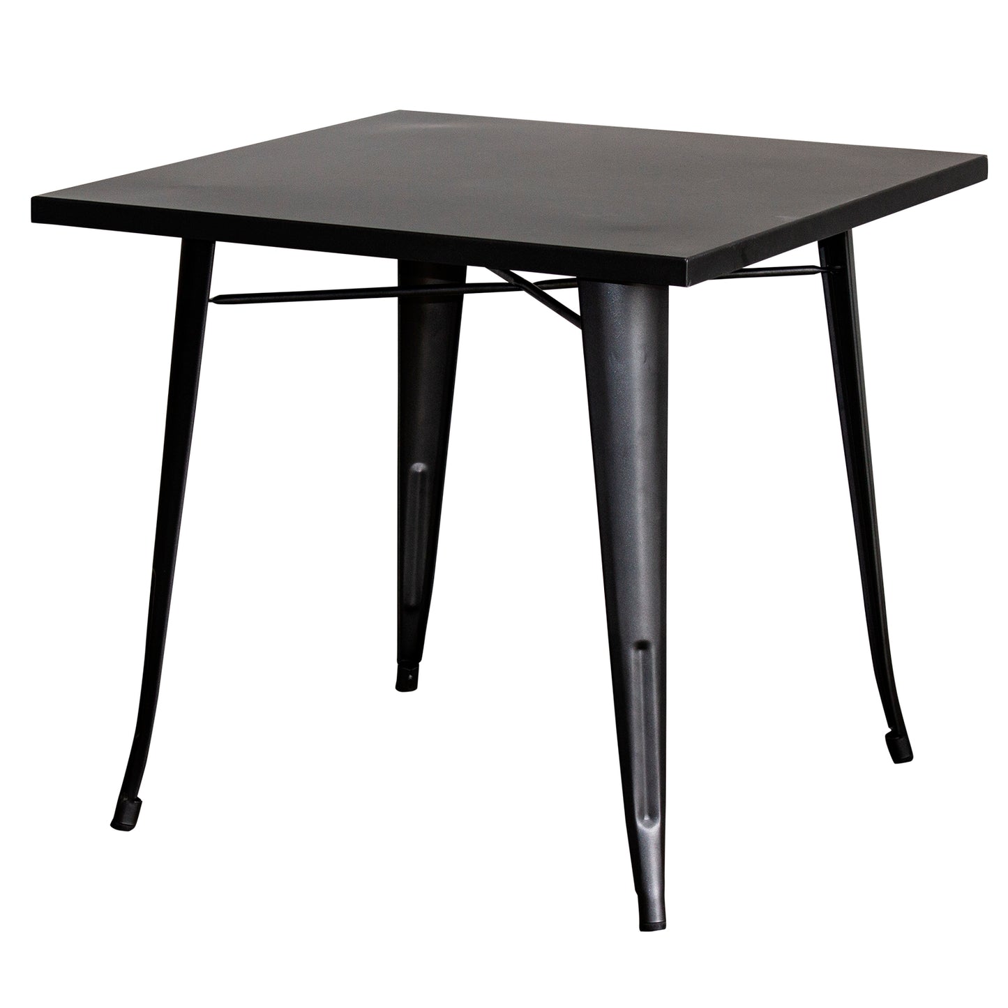 5PC Belvedere Table Florence Chair & Rho Stool Set - Onyx Matt Black