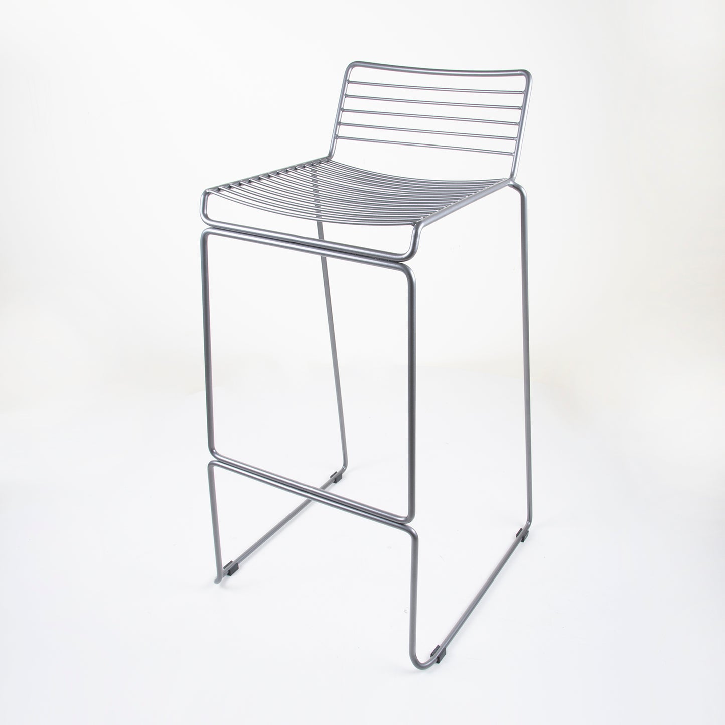 Set of 4 Wire Seat Bar Stool Silver - Silver