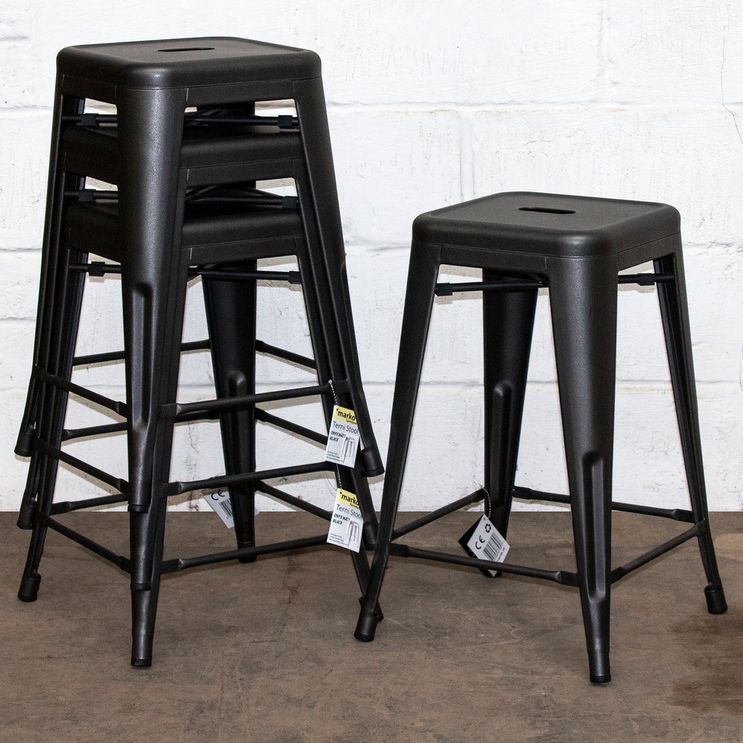 Terni Bar Stool - Onyx Matt Black