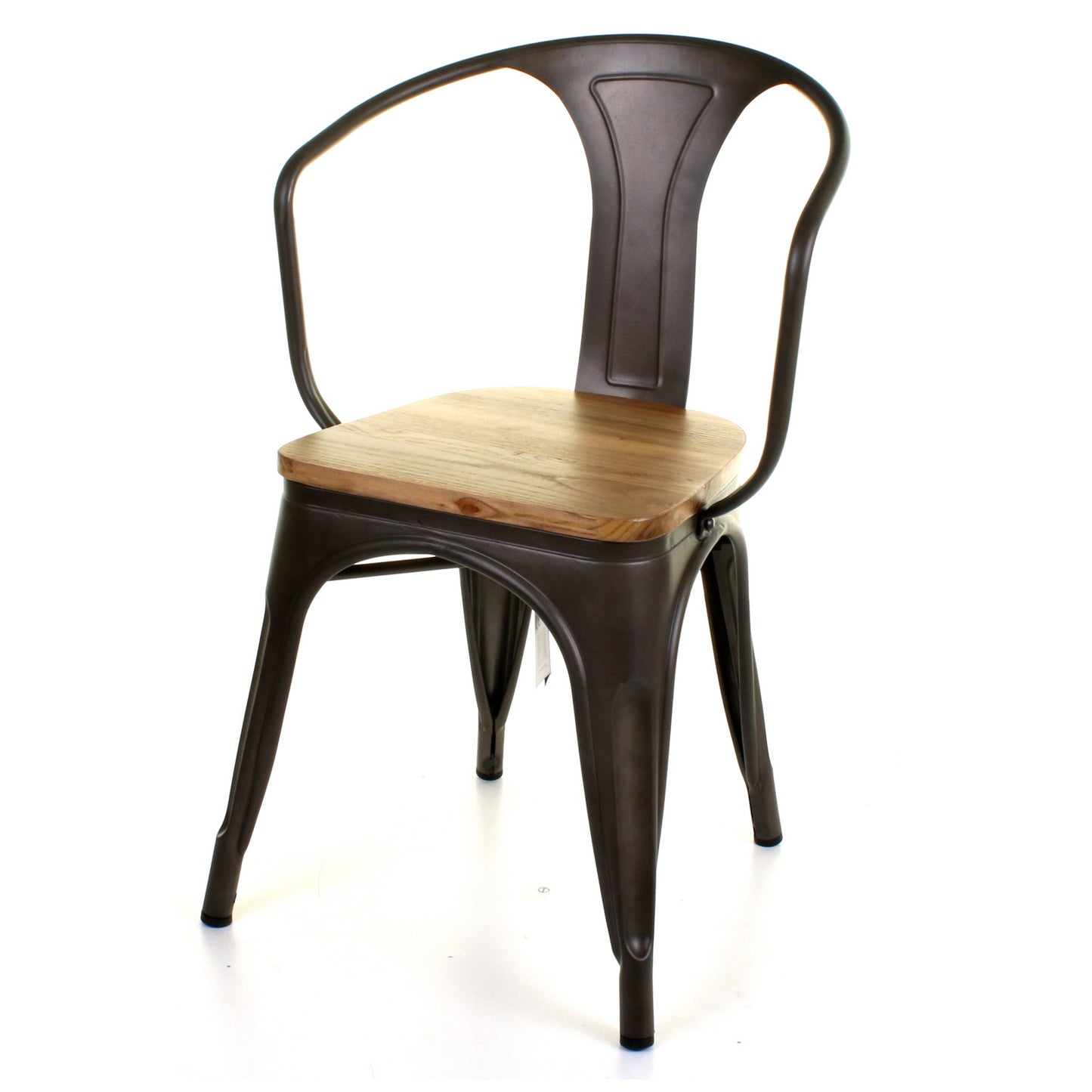 5PC Belvedere Table Florence Chair & Rho Stool Set - Gun Metal Grey