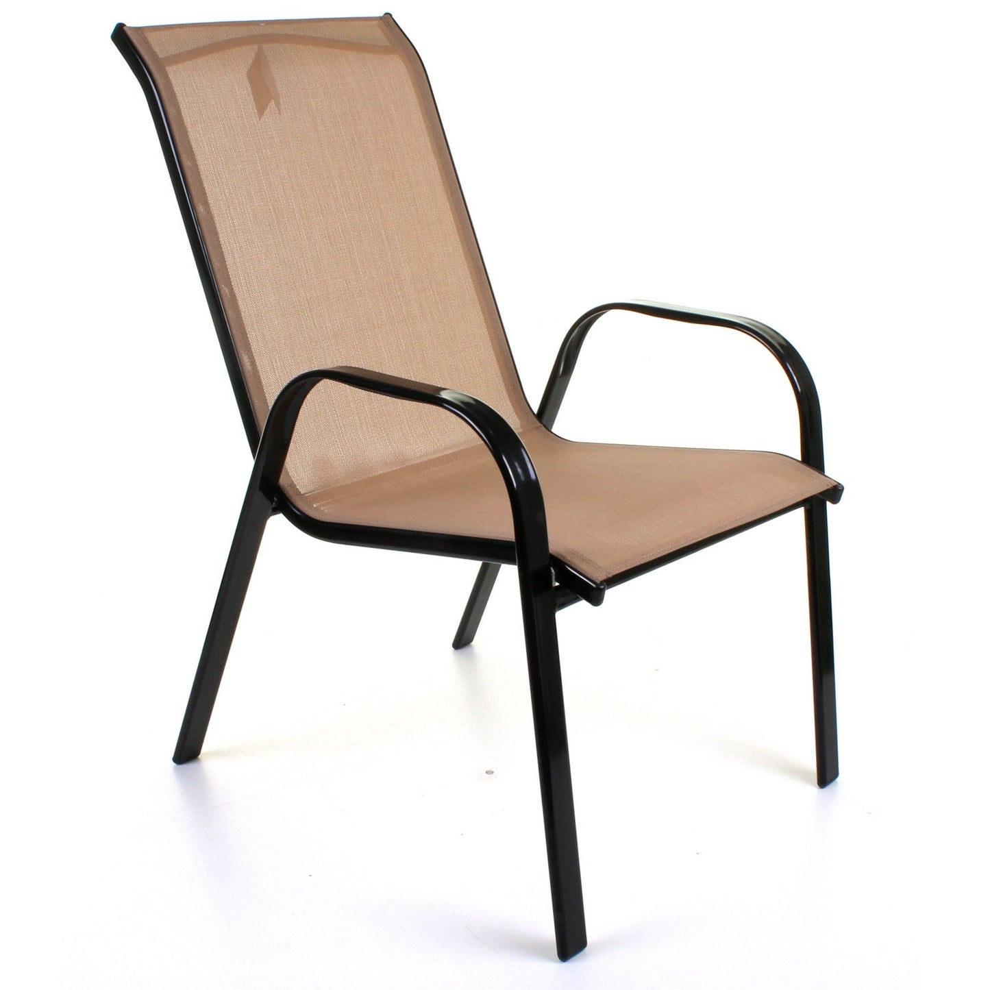 5PC Cream Textoline Bistro Set with Black 60cm Round Table