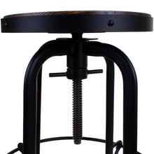 Height Adjustable Rustic Bar Stool