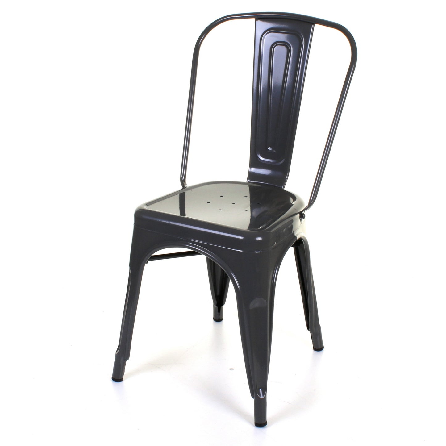 5PC Prato Table, 2 Siena Chairs & 2 Castel Stools Set - Graphite Grey
