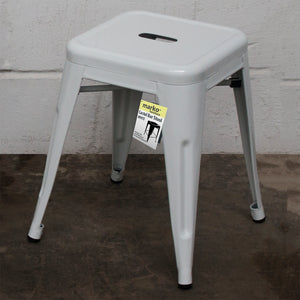 7PC Taranto Table & 6 Castel Stools Set - White