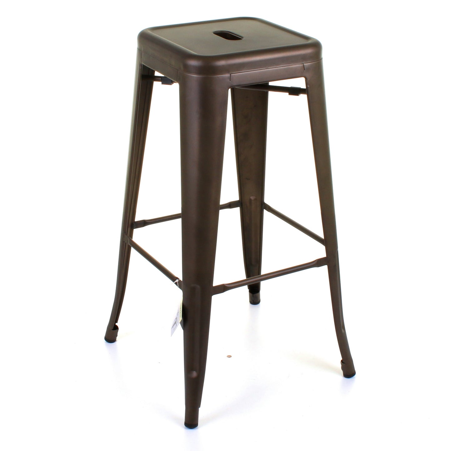 3PC Lodi Table & Orvieto Bar Stool Set - Gun Metal Grey