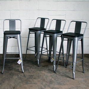 Milan Bar Stool - Silver