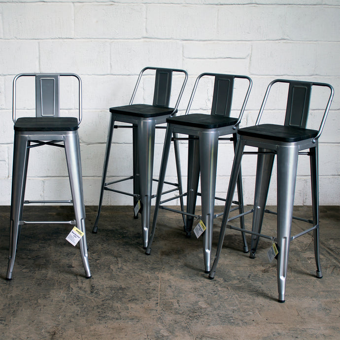 Milan Bar Stool - Silver