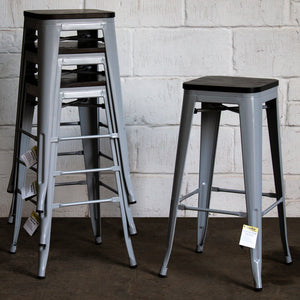Empoli Bar Stool - Pale Grey