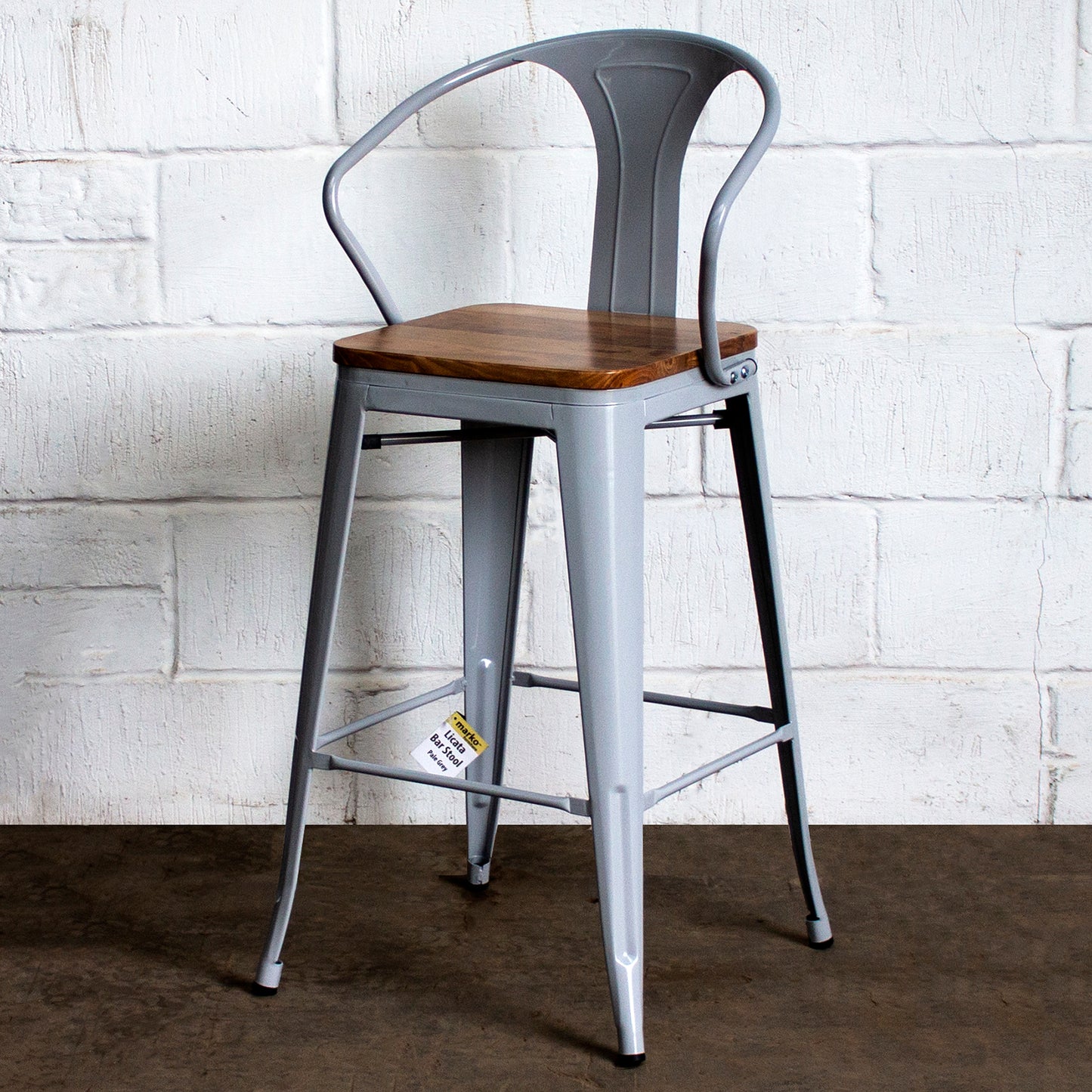 Licata Bar Stool - Pale Grey