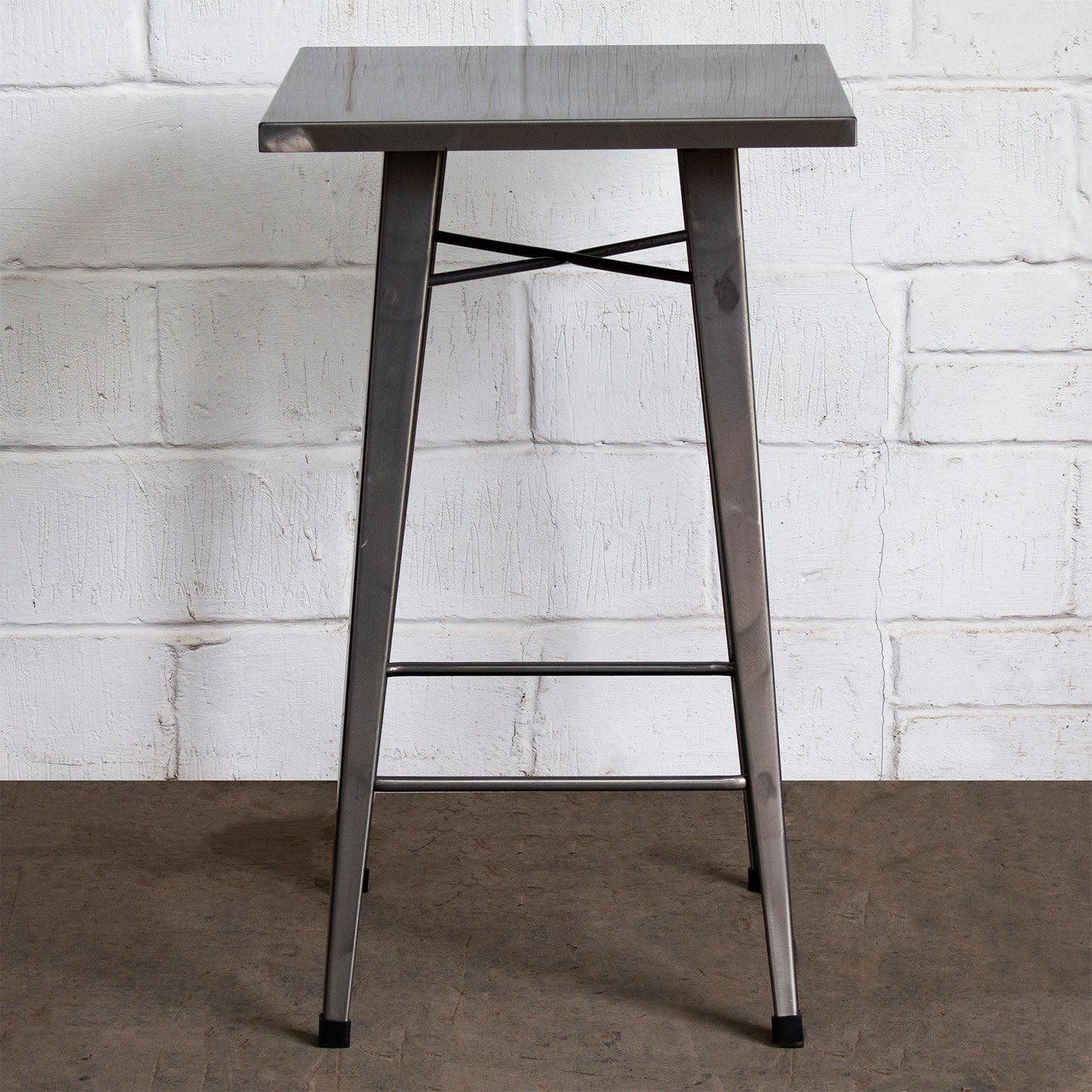 3PC Laus Table & Licata Bar Stool Set - Steel