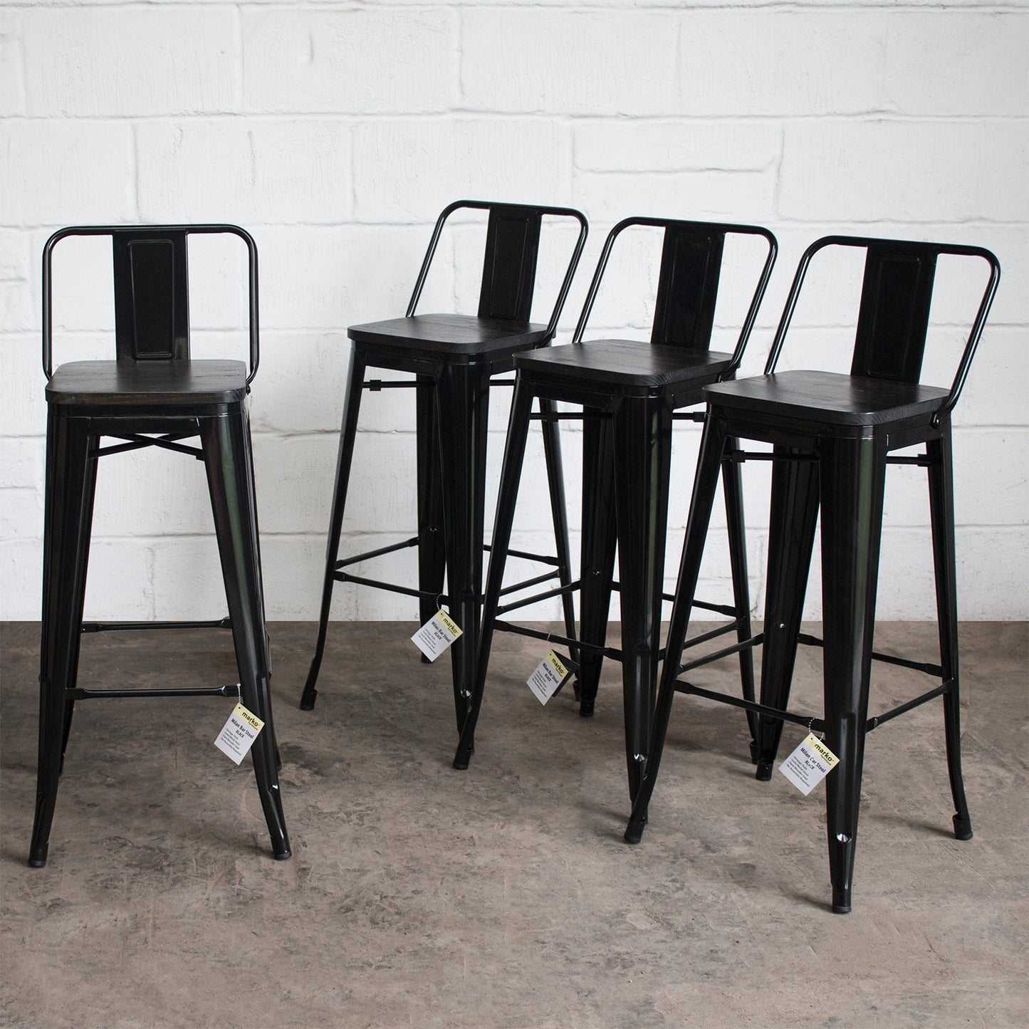 Milan Bar Stool - Black