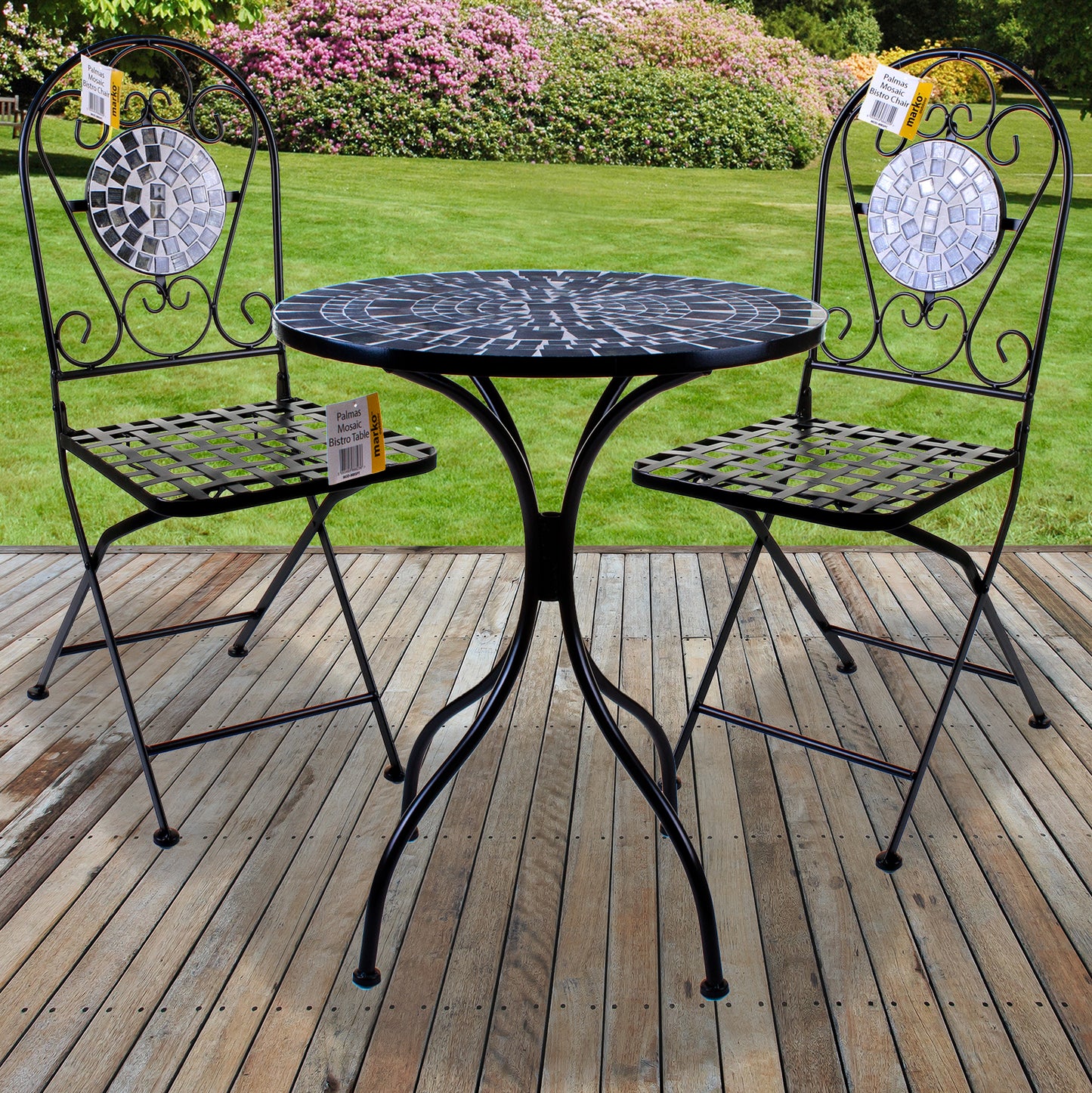 Mosaic Stone Topped Bistro Sets - Palmas
