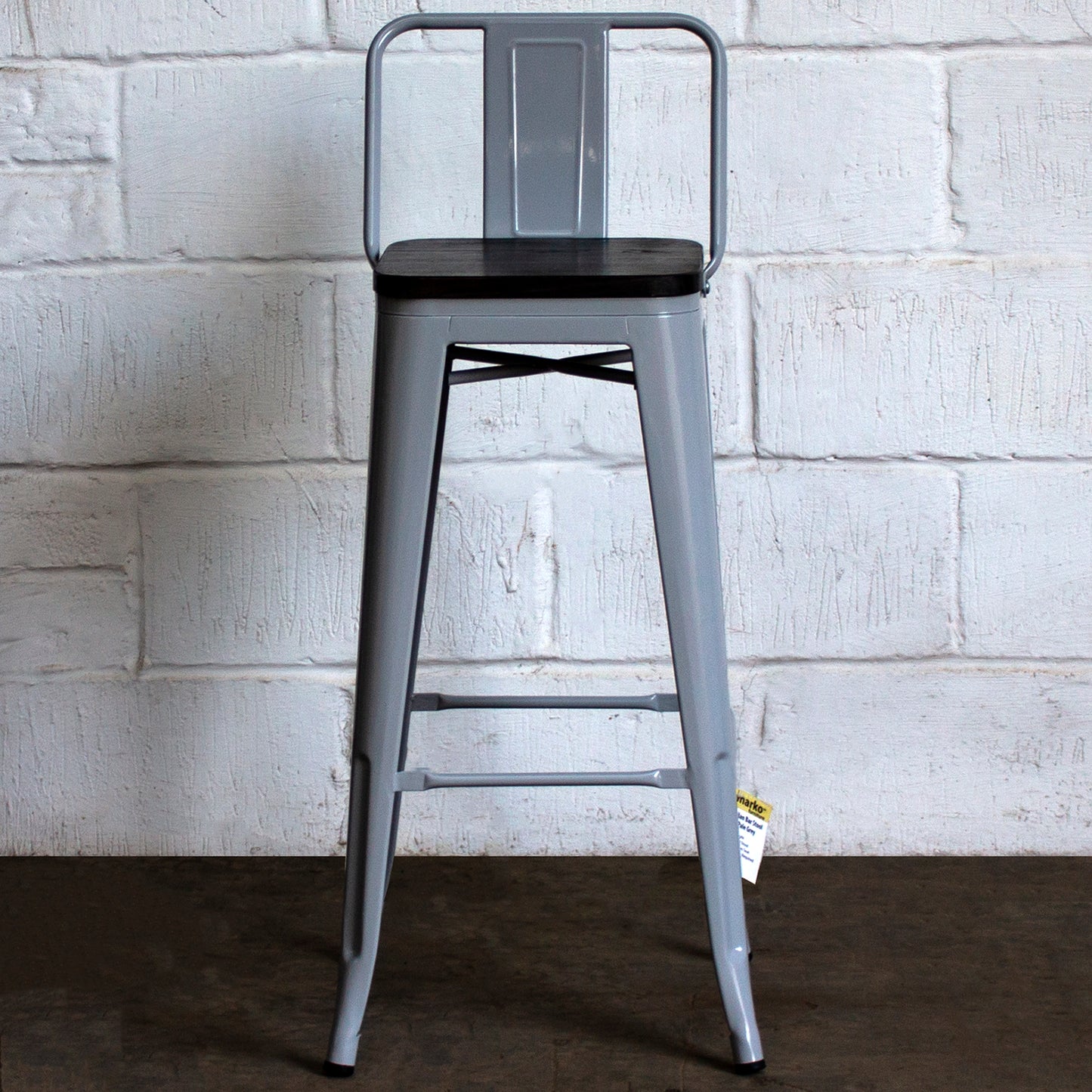 Milan Bar Stool - Pale Grey