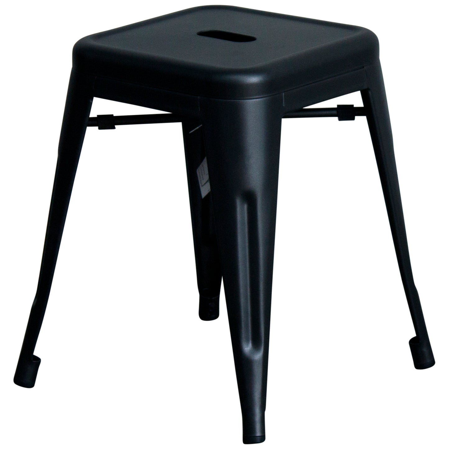 5PC Belvedere Table Forli Chair & Castel Stool Set - Onyx Matt Black