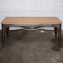 4PC Prato Table, 2 Palermo Chairs & Sicily Bench Set - Gun Metal Grey
