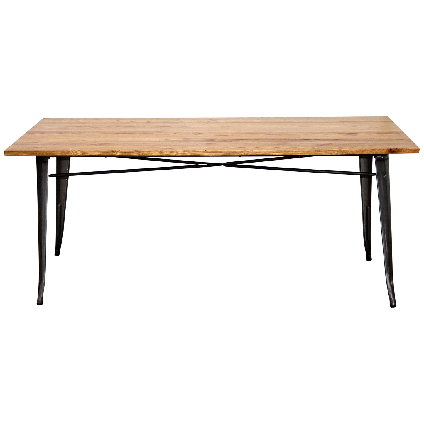 9PC Taranto Table & 8 Palermo Chairs Set - Steel