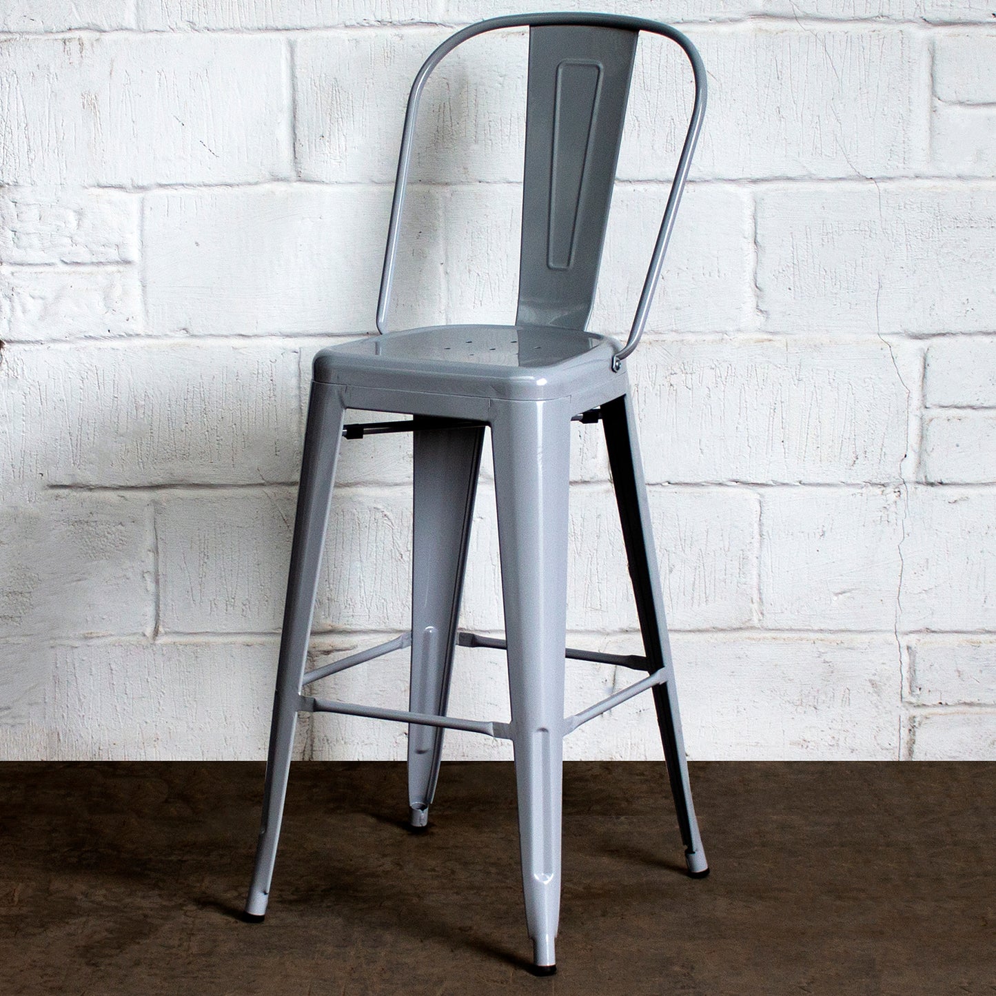 Pascale Bar Stool - Pale Grey
