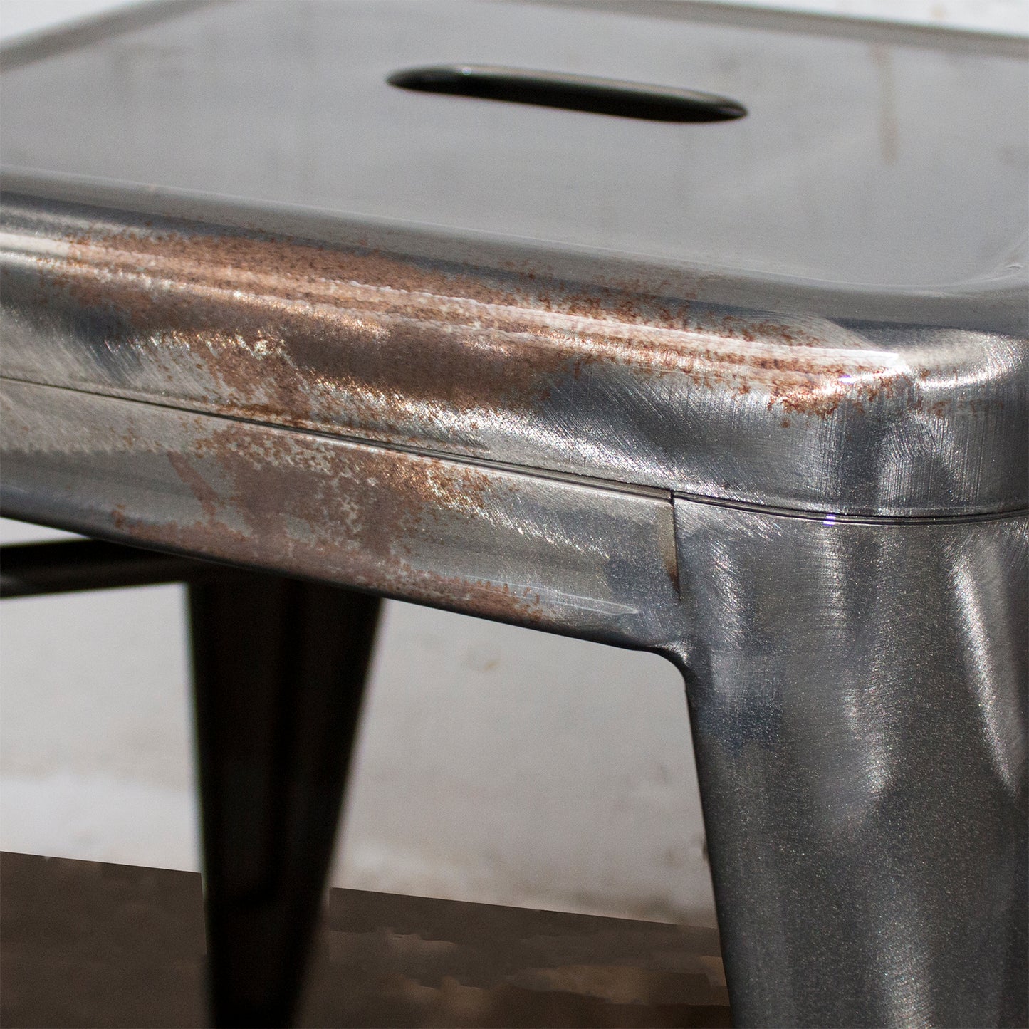 3PC Laus Table & Orvieto Bar Stool Set - Steel