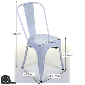 5PC Prato Table & 4 Siena Chairs Set - White