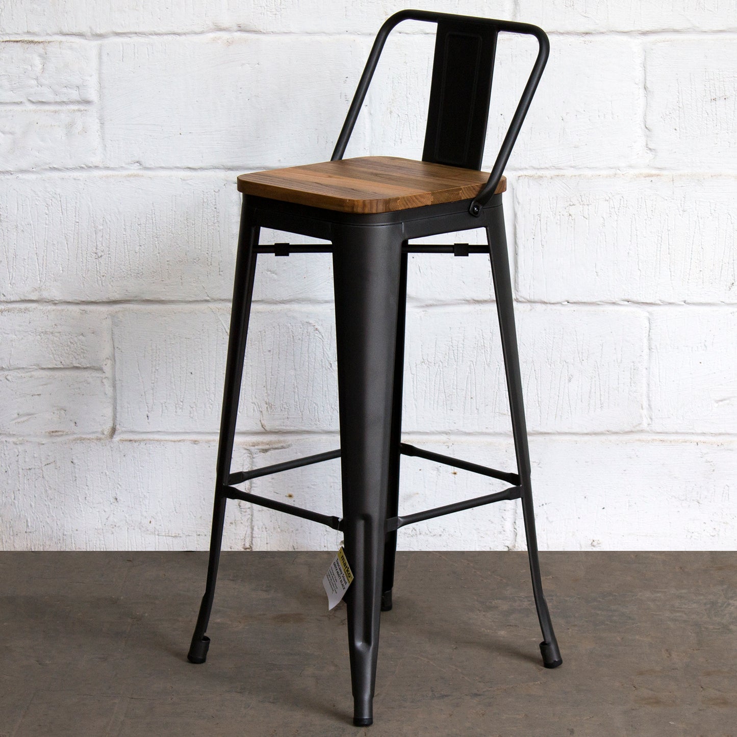 3PC Lodi Table & Tuscany Bar Stool Set - Onyx Matt Black