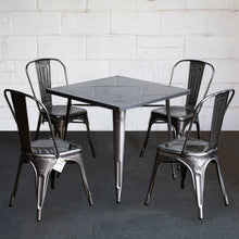 5PC Belvedere Table & Siena Chair Set - Steel