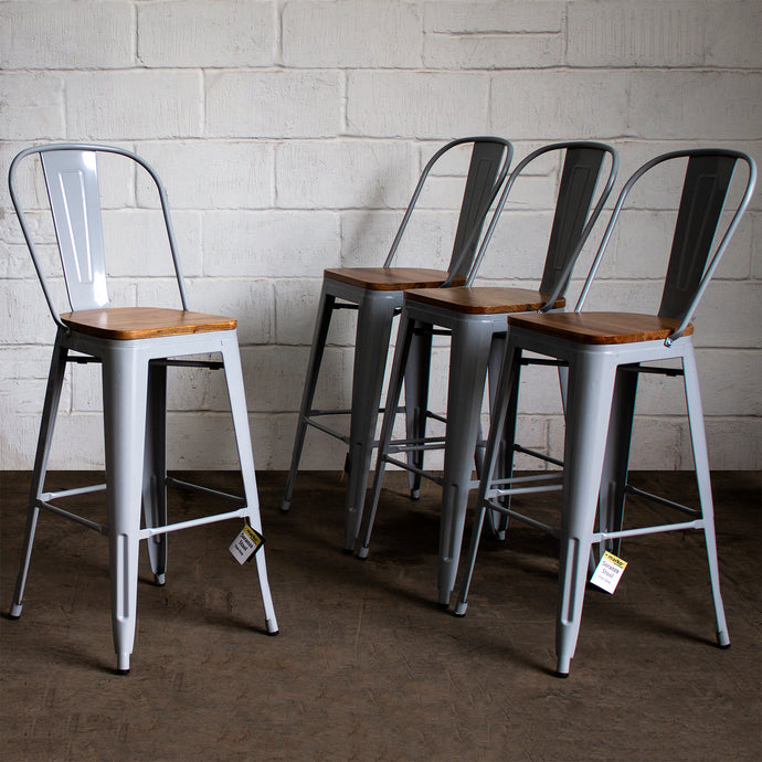 Soranzo Bar Stool - Pale Grey