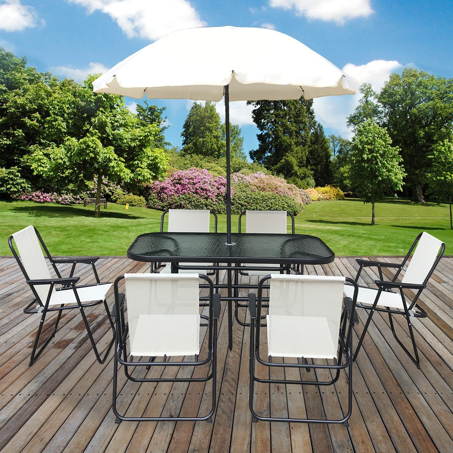 Caen 8PC Furniture Set Cream