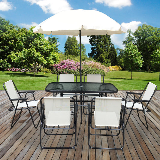 Caen 8PC Furniture Set Cream