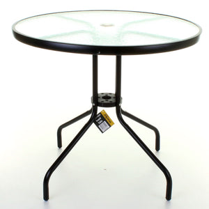 80cm Round Glass Bistro Table