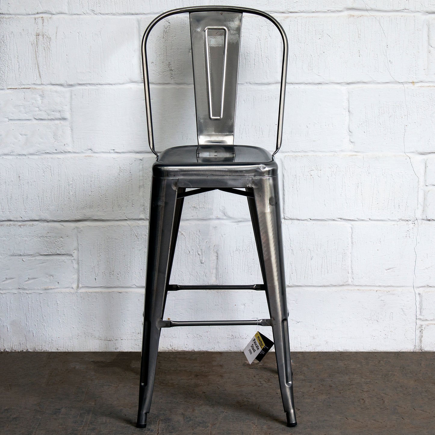 3PC Lodi Table & Pascale Bar Stool Set - Steel