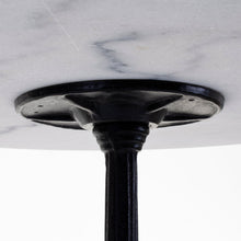 Round Marble Bistro Table with Cast Iron Base