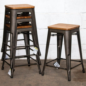 Umbria Bar Stool - Gun Metal Grey