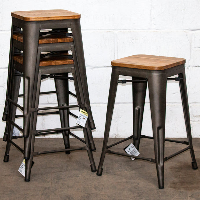 Umbria Bar Stool - Gun Metal Grey