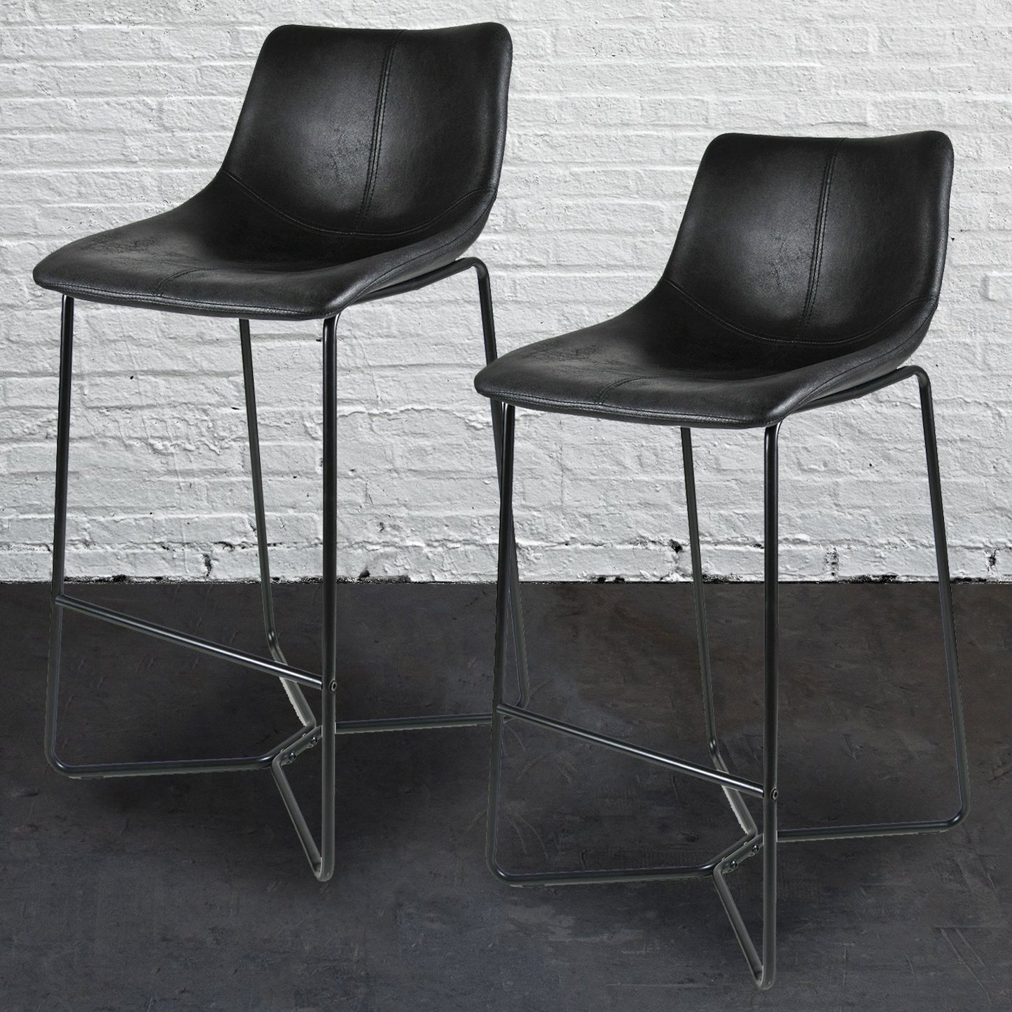 Pavia Bar Stool Black - Set of 2