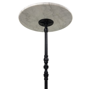 Round Marble Bar Table with Cast Iron Base
