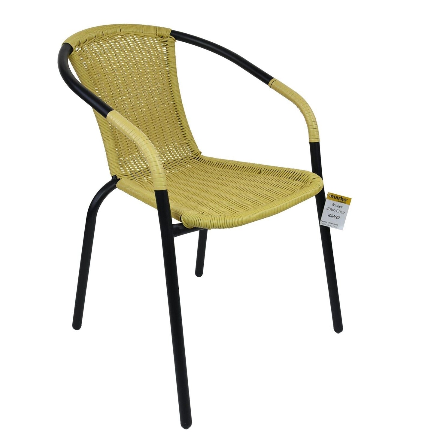Tan Wicker Bistro Chair